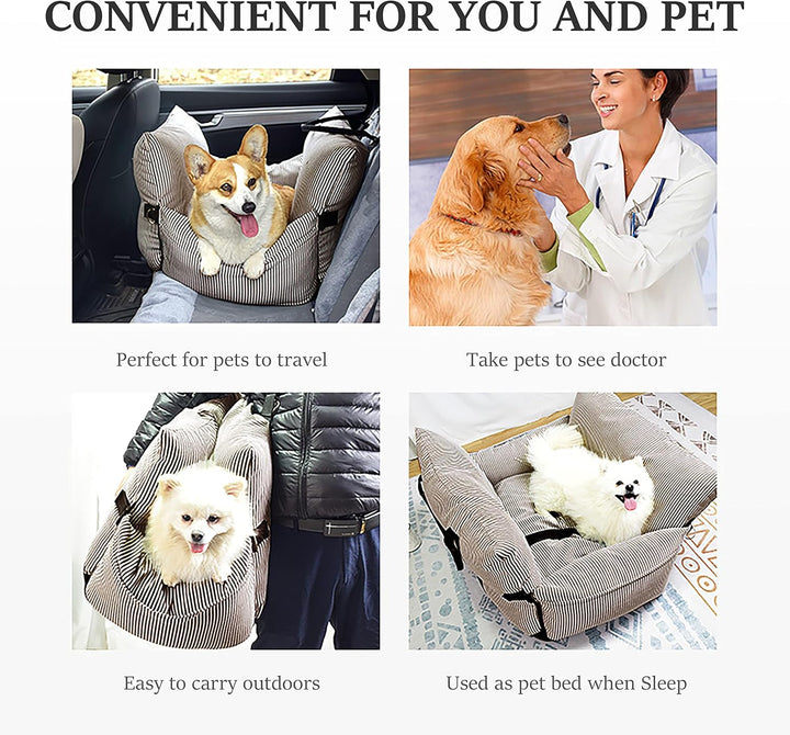 Hunde Autositz Hundebox 76 x 52 x 40 cm, Hundeautositz Hundesitz Mittlere Hunde, Auto Hunde Autositz