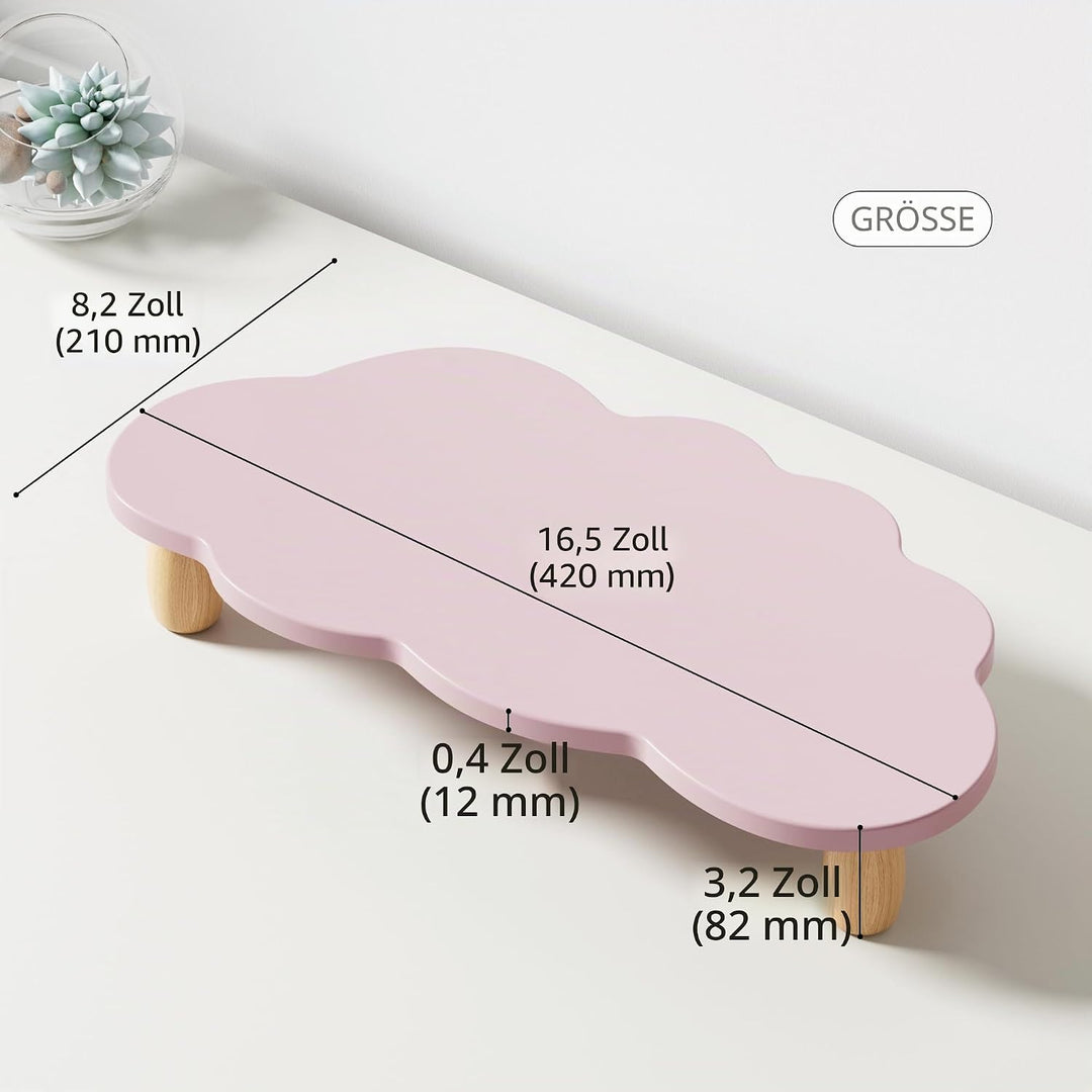 Monitorständer, Wolkenform, Holz, Computer-Monitorständer, Monitorständer, Mehrzweck-Schreibtisch-Or