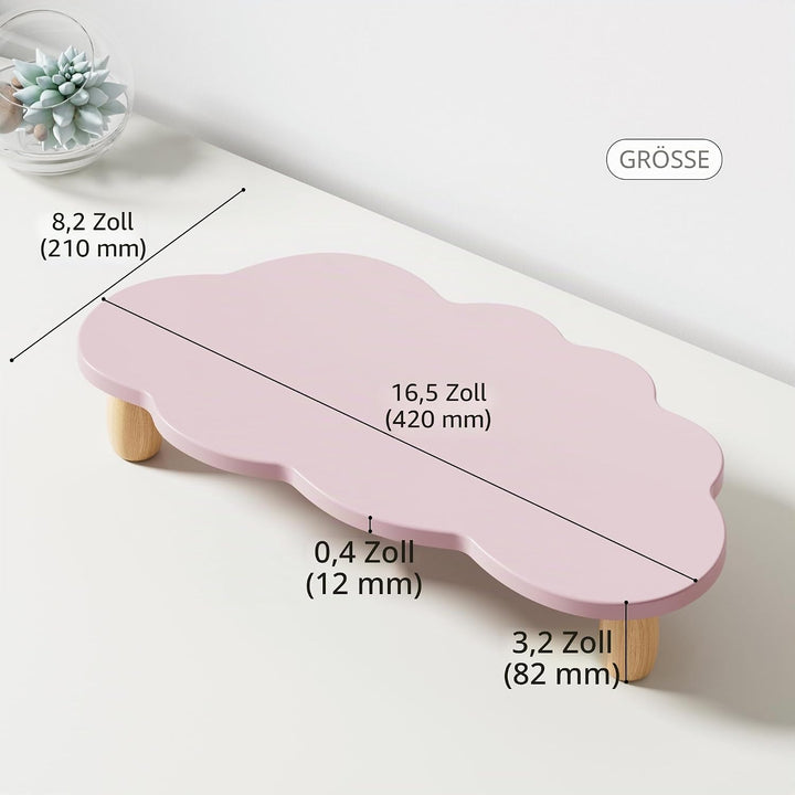 Monitorständer, Wolkenform, Holz, Computer-Monitorständer, Monitorständer, Mehrzweck-Schreibtisch-Or