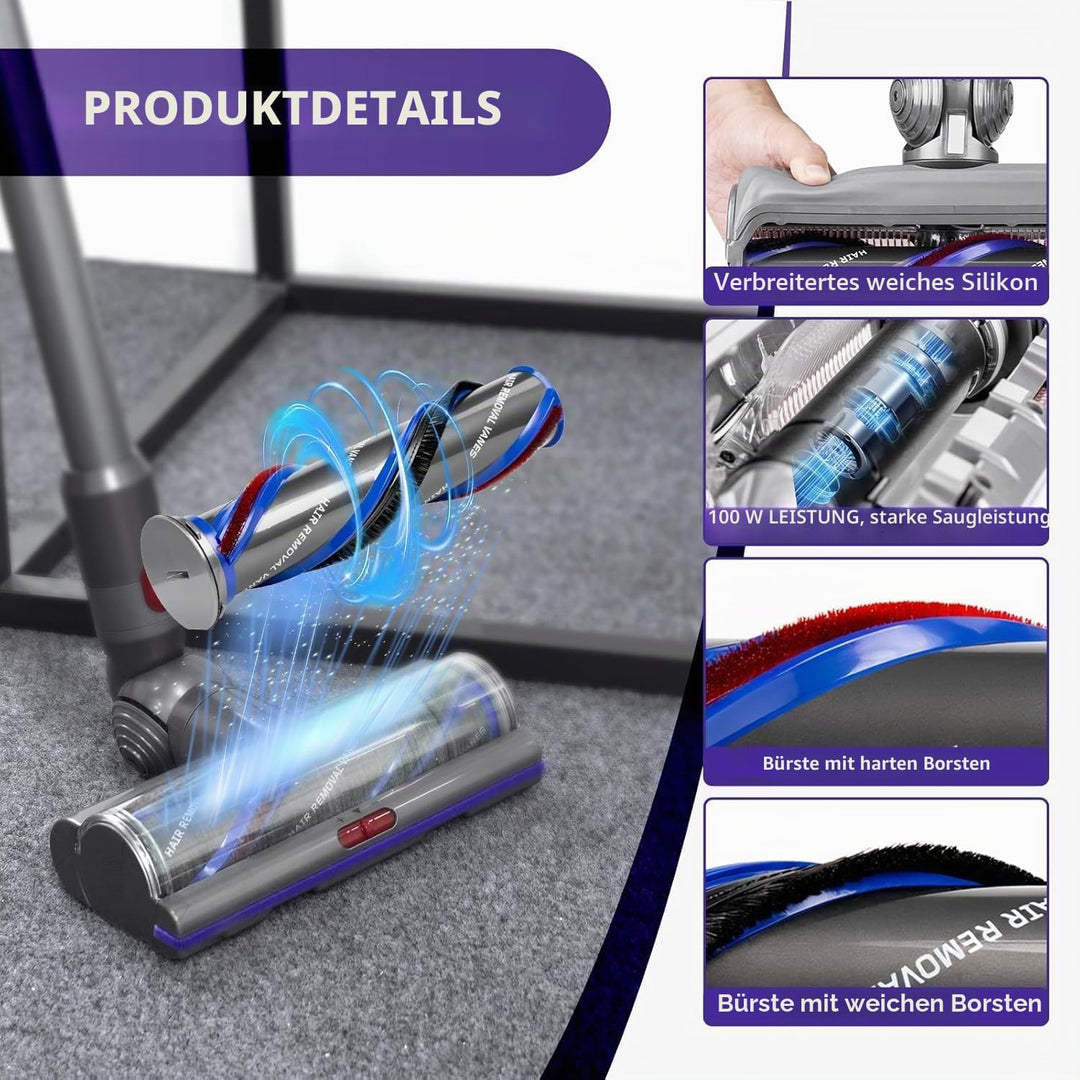 Torque Drive Bodendüse für Dyson V11 V15 V10 V8 V7 Bürste Anti-Tangle Einstellbare Saugkraft Elektri