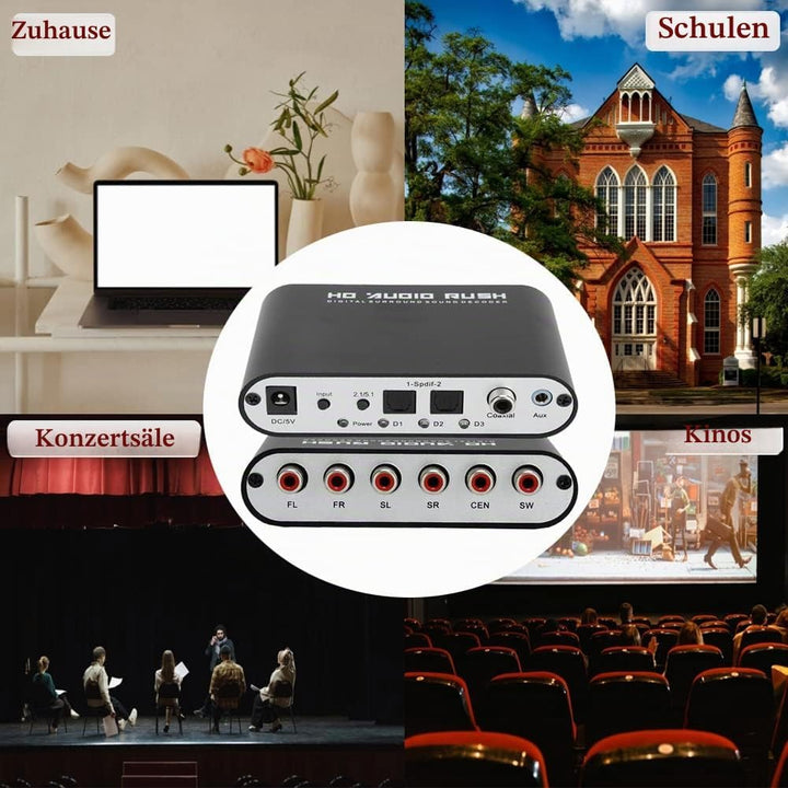 5.1CH DTS Dolby Converter 4K Audio Extractor HDMI Audio Decoder Digital Audio Converter Output Optic