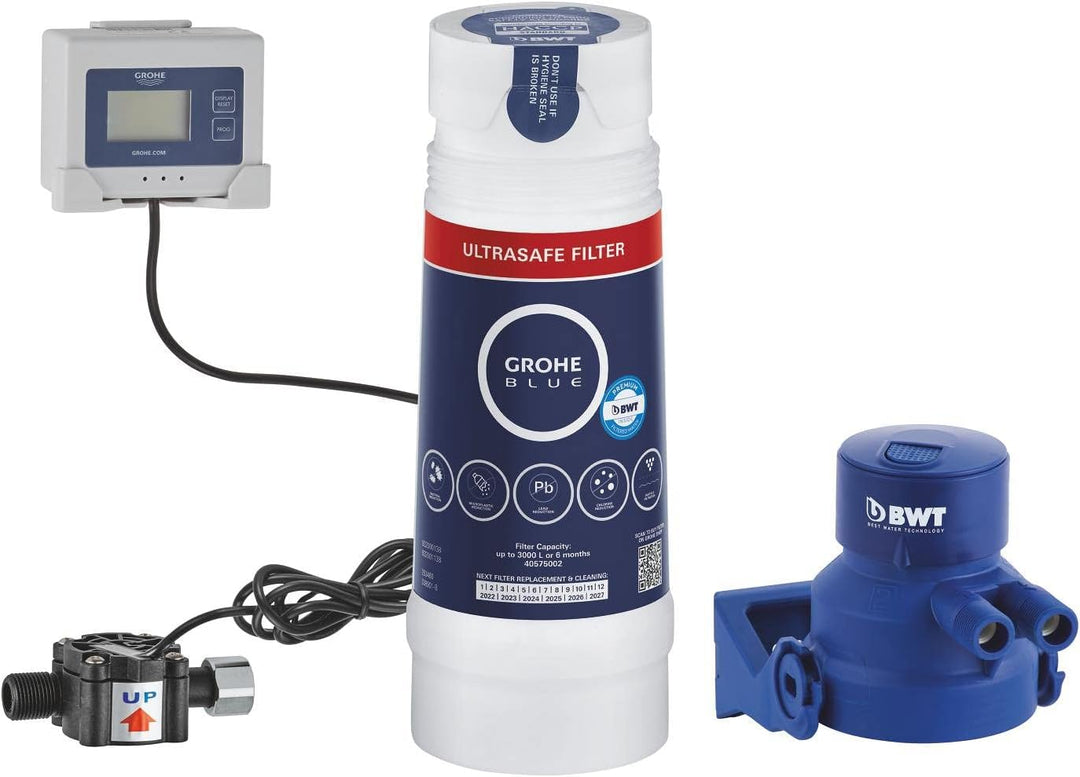 GROHE Blue - Ultrasafe Filter Starter Set (filtert Mikroplastik und Bakterien, reduziert den Bleigeh