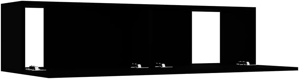 Festnight TV Wandboard Hängend Schwarz TV-Wandschrank Lowboard Hangend Hängeschränke Hänge TV Board