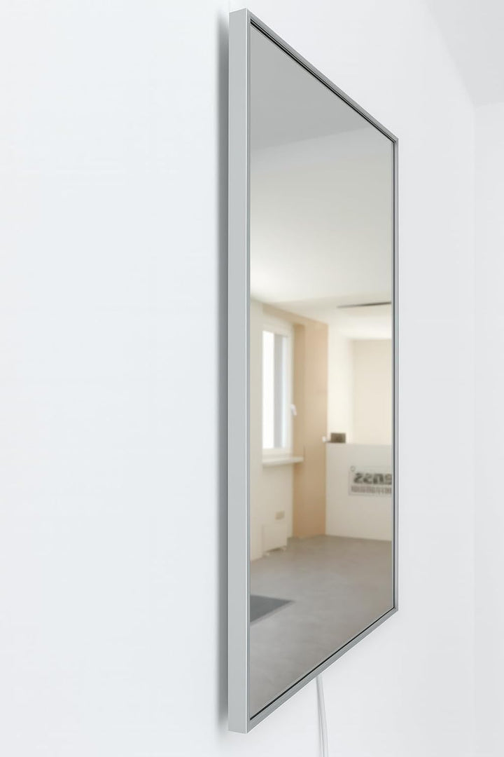 heatness Spiegel Infrarotheizung 600W 60x90 cm | Wandheizung inklusive Thermostat, energiesparende I