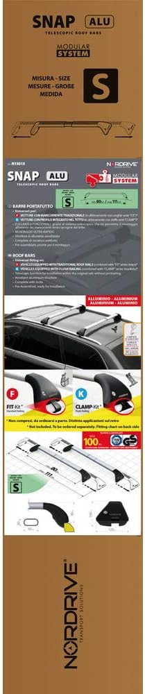 NORDRIVE N15020 Dachträger aus Stahl, quadratisch, 120 cm M - 120 cm, M - 120 cm