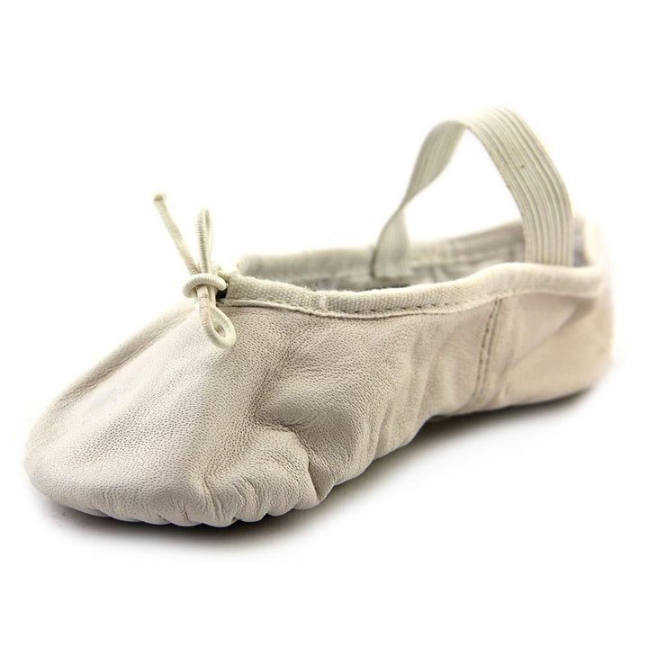 Bloch Dance Girl's Dansoft Full Sole Leather Ballet Slipper/Shoe, White, 9.5 Wide Toddler