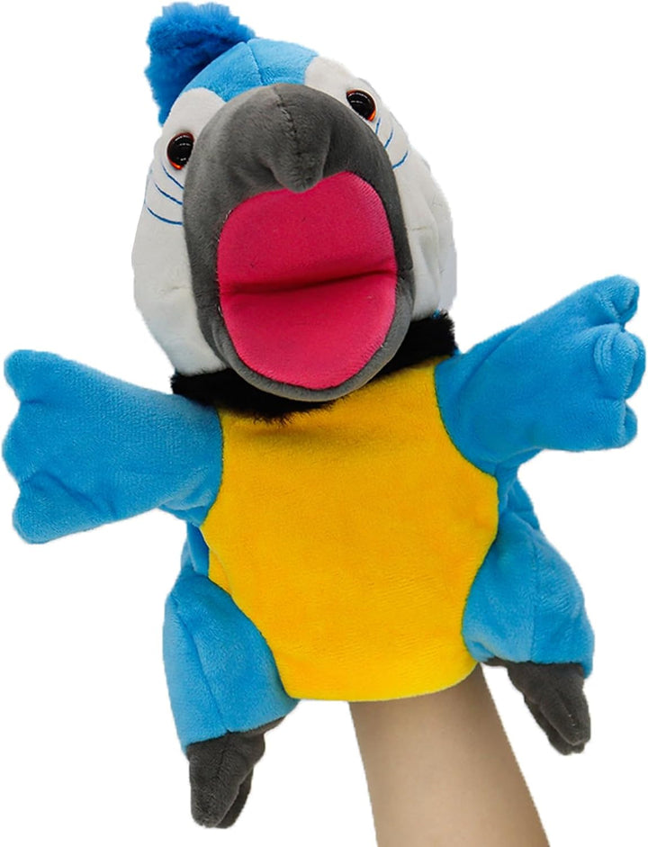 lilizzhoumax Papagei Kuscheltier, Simuliertes Tier Papagei Handpuppe aus Plüsch, Kawaii Niedliches R
