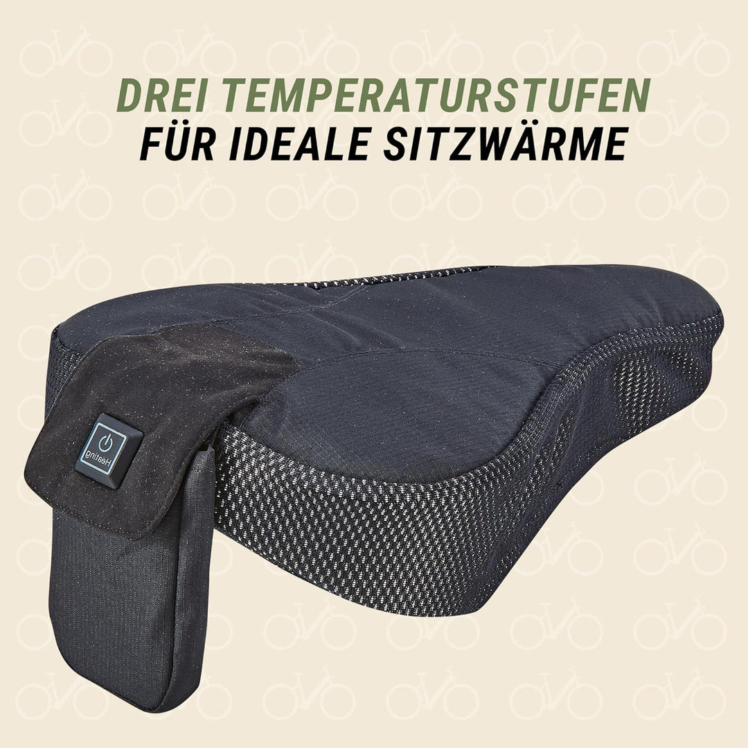 Prophete Fahrradsattelbezug, Sattelheizkissen, Wärme durch leistungsstarkes Infrarot-Heizelement, Gr