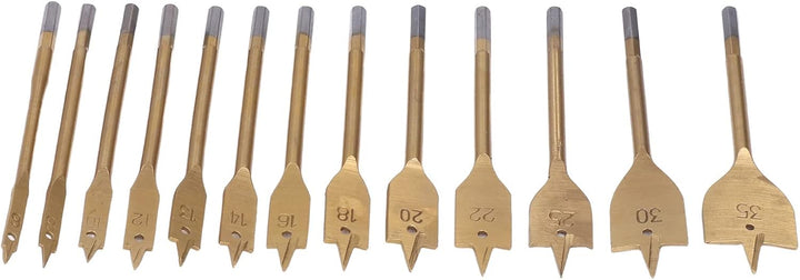Flachbohrer-Set für Holzbearbeitung, Hartstahl, 6,35 mm (1/4 Zoll), Sechskantschaft, Spatenbohrer, L
