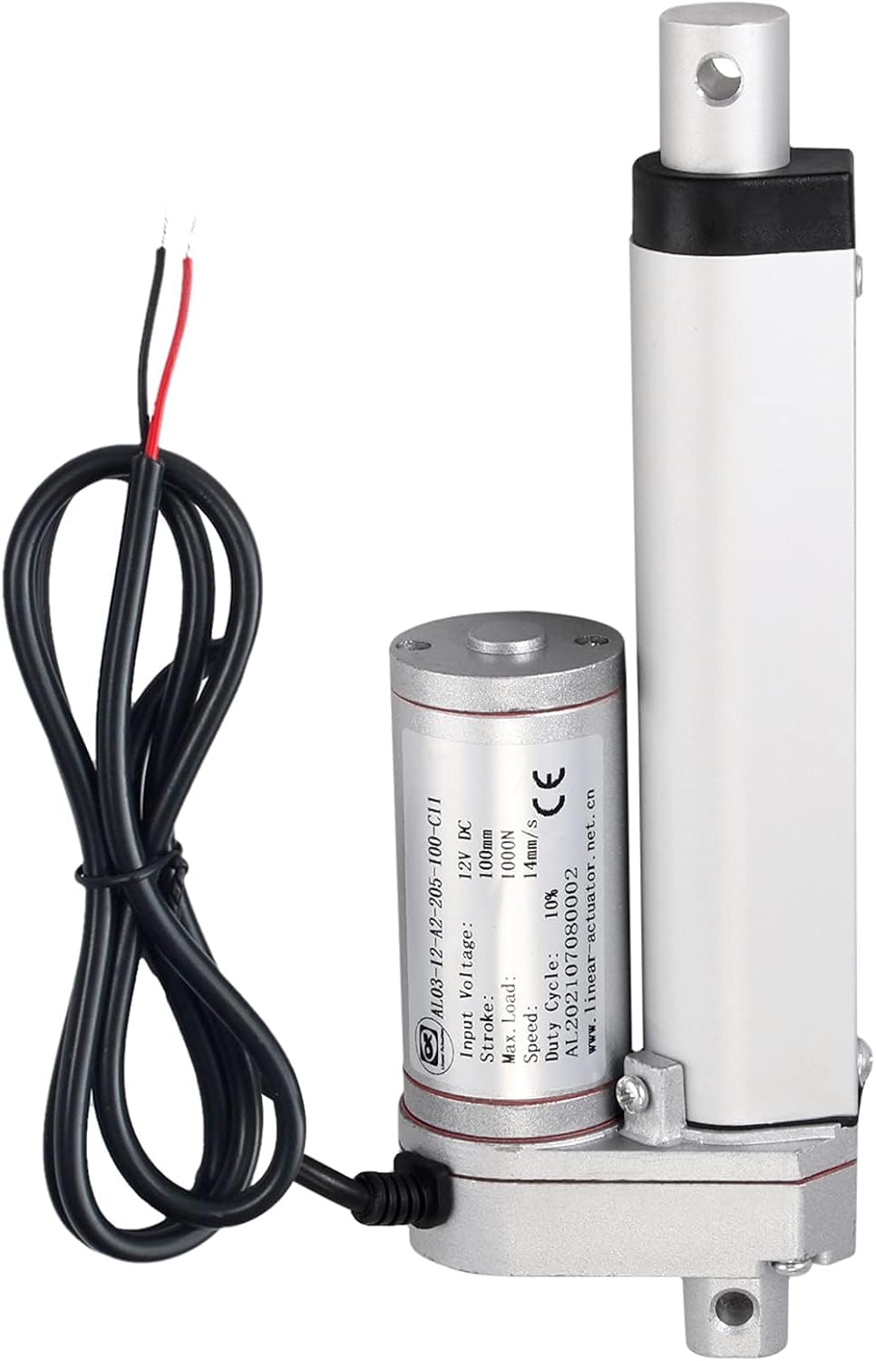 EYPINS Linearantrieb Linearmotor 12V, 1000N 100mm Hub max Linearantrieb, Toröffner Verstellantrieb L