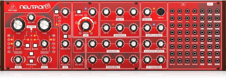 Behringer NEUTRON Paraphonic Analog and Semi-Modular Synthesizer with Dual 3340 VCOs, Multi-Mode VCF