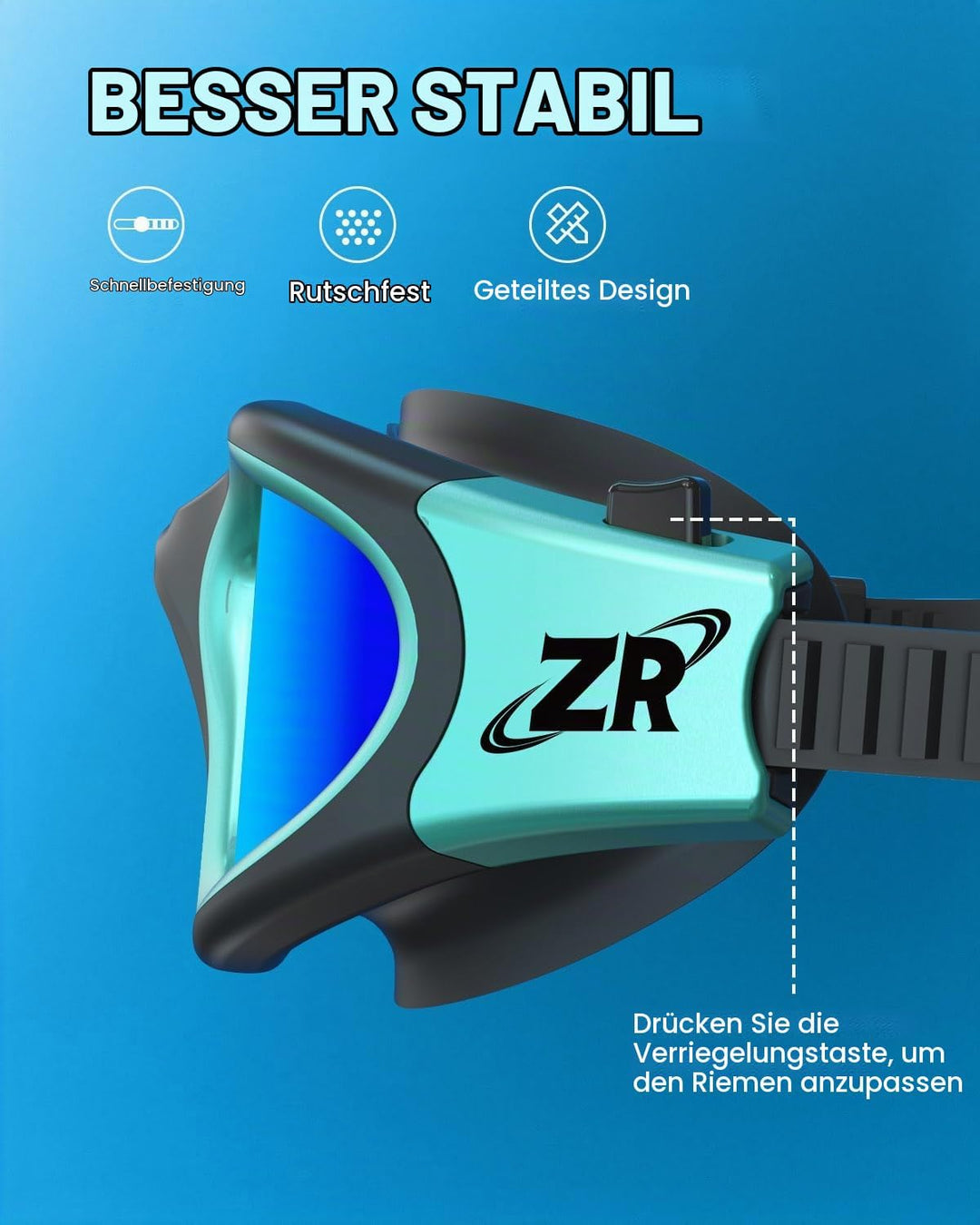 ZIONOR G1 - Polarisierte Schwimmbrille für Unisex und Erwachsene und Damen, beschlagfrei, 100% UV-Sc
