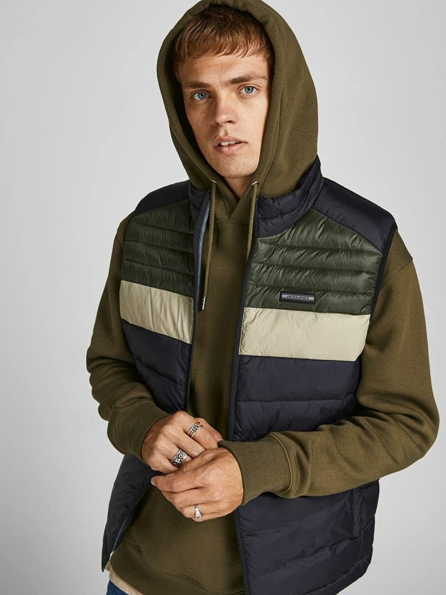 JACK & JONES Male Kapuzenpullover Logo Kapuzenpullover S Khaki, S Khaki