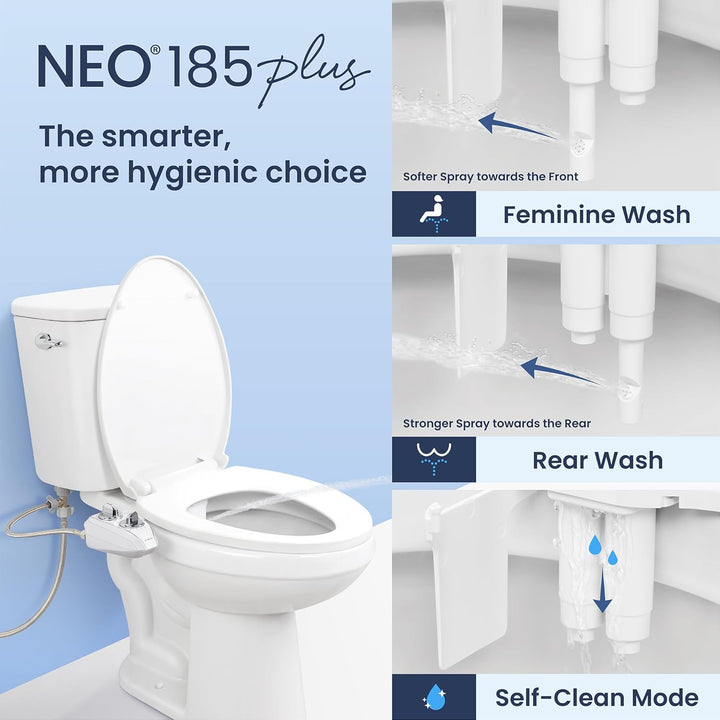 LUXE Bidet NEO 185 Plus – WC-Sitzaufsatz der nächsten Generation mit innovativen EZ-Lift-Scharnieren