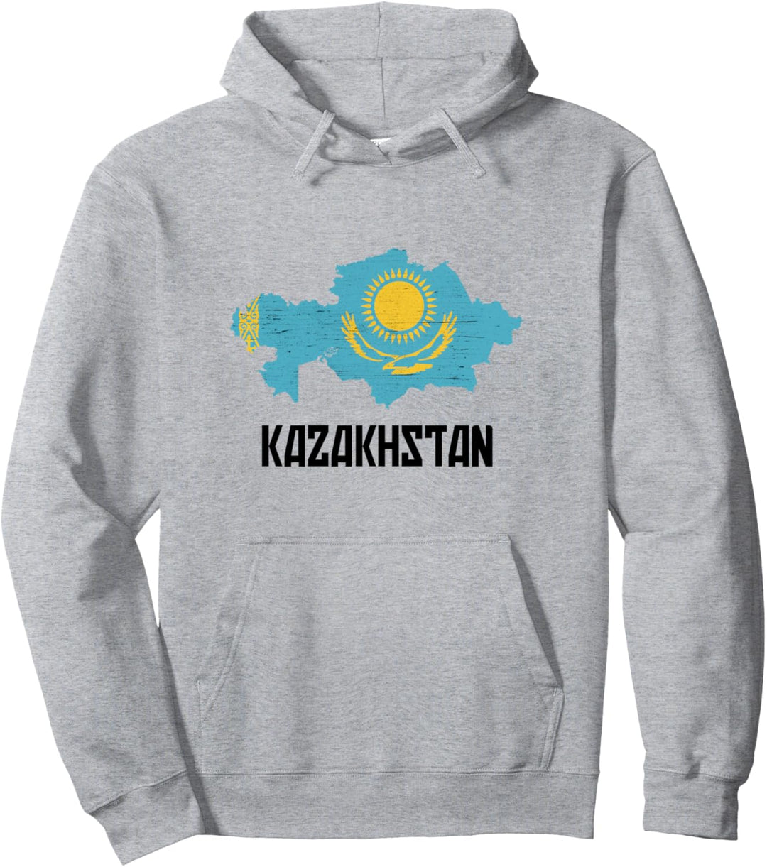 Republik Kasachstan Flagge Pullover Hoodie