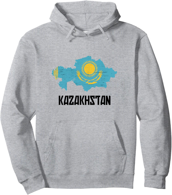 Republik Kasachstan Flagge Pullover Hoodie