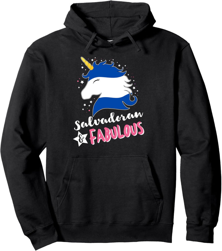 Salvadorianisches Einhorn Flagge von El Salvador Pullover Hoodie