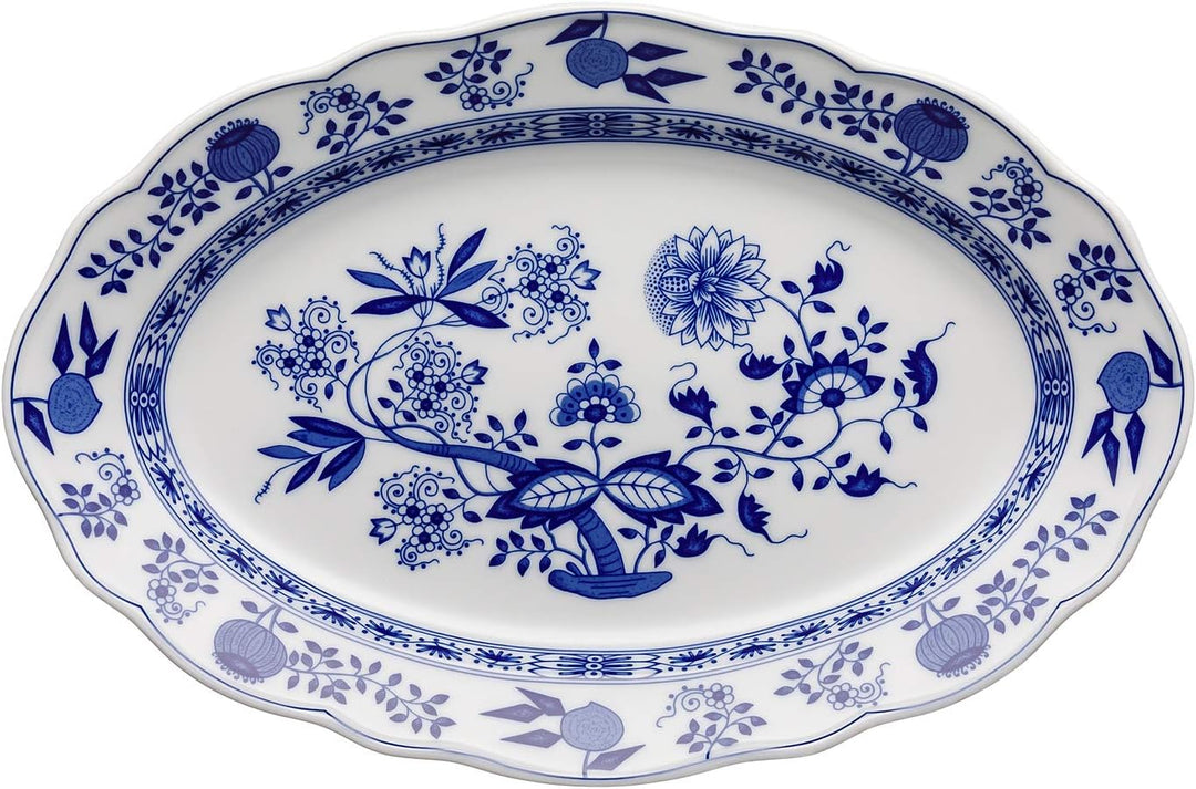 Hutschenreuther Blau Zwiebelmuster Platte 35 cm oval