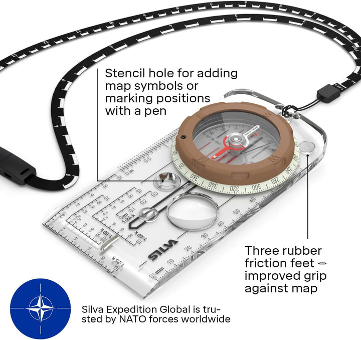 Silva Kompass Expedition Global - Kompass Schwarz M, Schwarz M