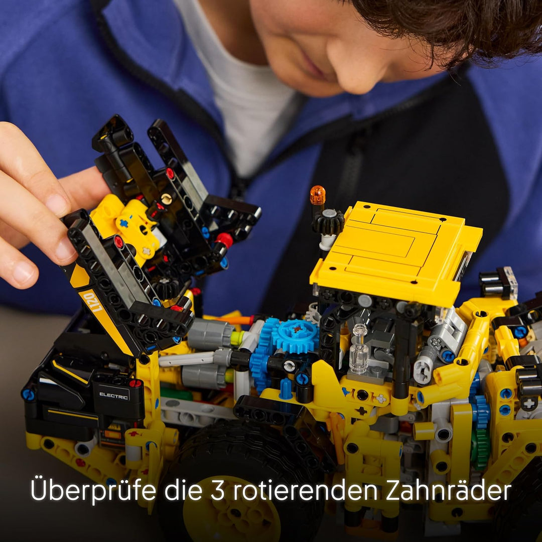 LEGO Technic Volvo L120 Electric Radlader - Baufahrzeug-Spielzeug mit Knicklenkung und beweglicher S