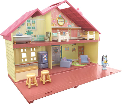 Bluey Familienhaus-Spielset inklusive 6 cm Bluey-Figur - offizieller Bluey-Sammelartikel Einzelbett