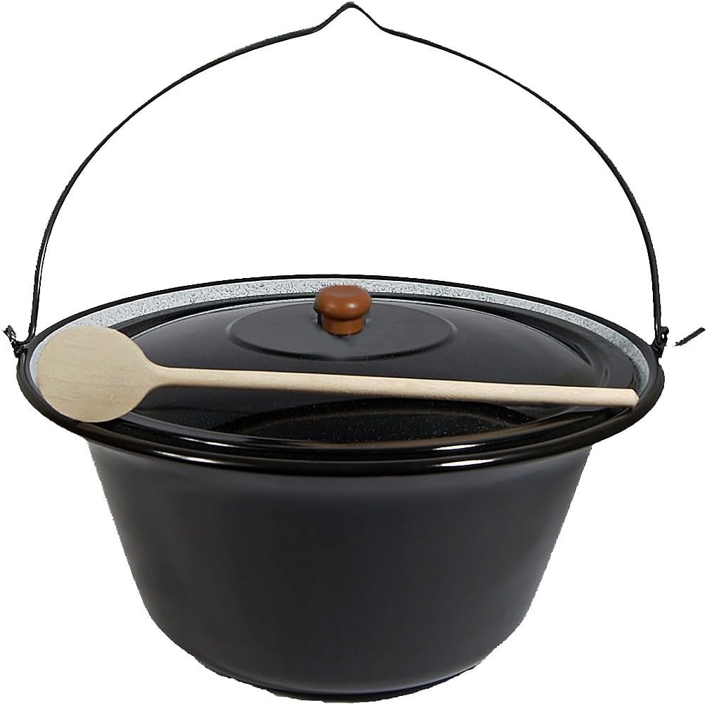 Set Gulaschkessel Gulaschtopf Emaille 30 Liter + Deckel + Gratis Kochlöffel