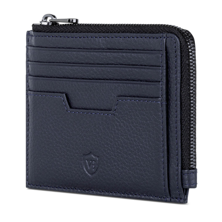 VON HEESEN Leder Kartenetui Geldbörse Herren & Damen Kreditkartenetui (Medium, Dunkelblau) Dunkelbla