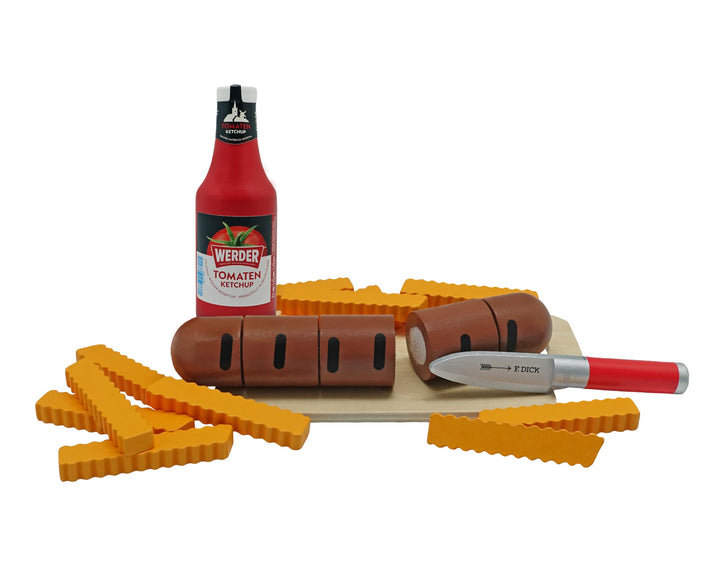 Tanner - Der kleine Kaufmann DEKO - Bratwurst mit Pommes und Ketchup, Bratwurst mit Pommes
