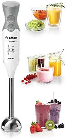 Bosch Hausgeräte Stabmixer ErgoMixx MSM66110, Edelstahl-Mixfuss, Mix- und Messbecher, 2 Geschwindigk