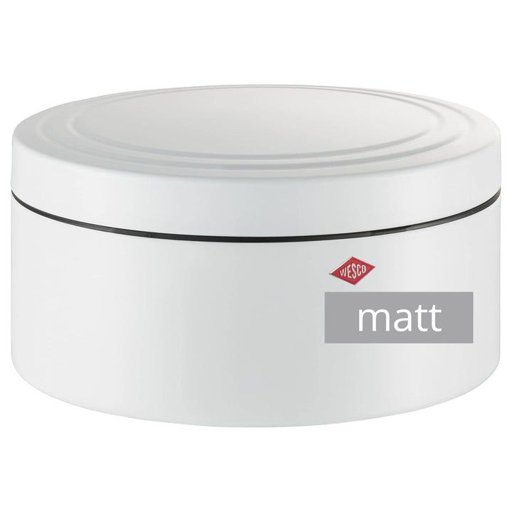 WESCO Gebäckdose Classic Line aus pulverbeschichtetem Stahlblech in der Farbe Weiss Matt 4L, Masse: