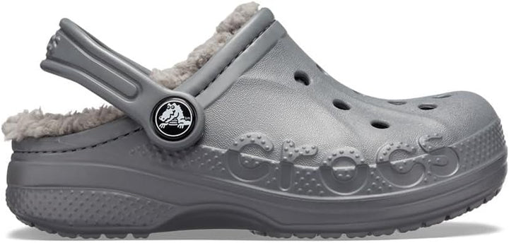 Crocs Unisex Kinder Baya Lined T Clogs 22/23 EU Charcoal, 22/23 EU Charcoal