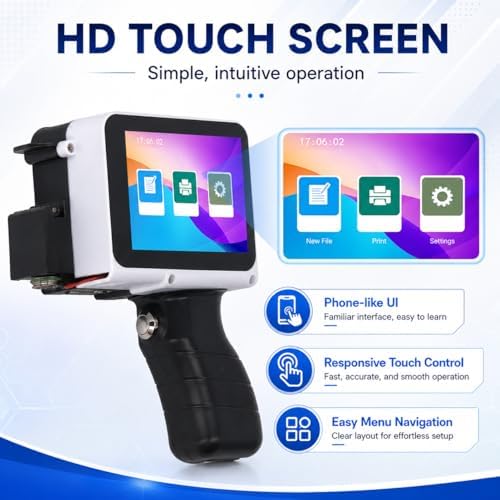 Handheld Tintenstrahldrucker, Handheld Drucker 12,7 mm Tintenstrahldruckmaschine für Barcode Datumse