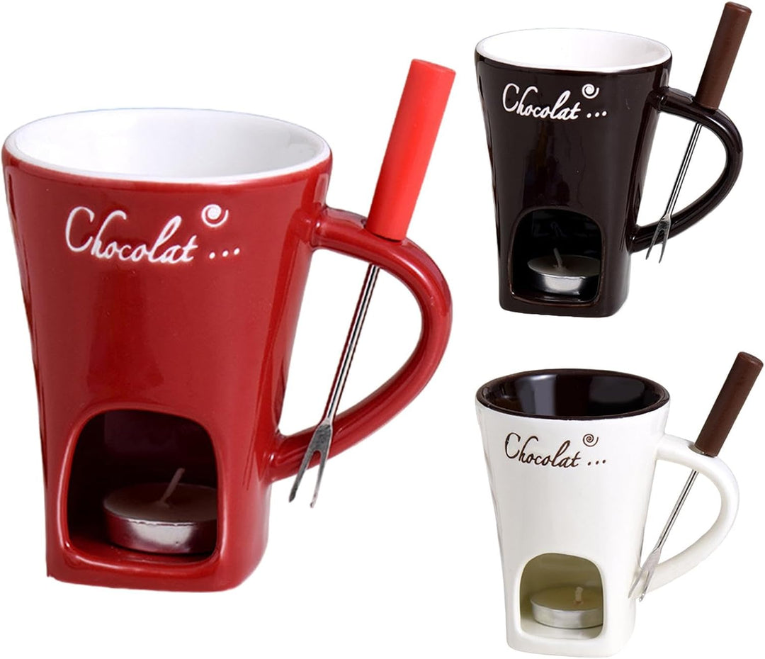 Yulokdwi Schokoladen Fondue Becher, Schokoladenschmelzbecher, Fondue-Schokoladentopf-Set, Fondue-Sch