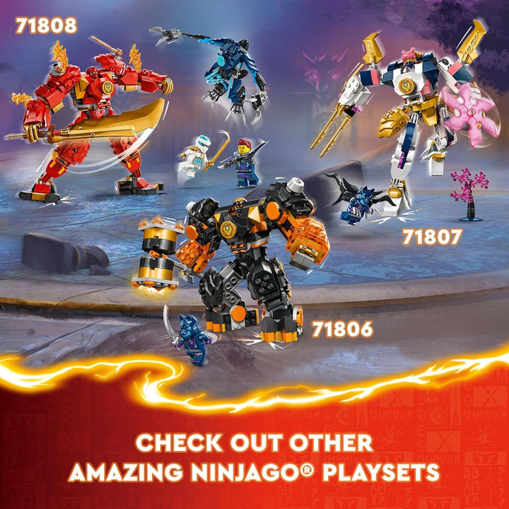 Lego NINJAGO Cole's Elemental Earth Mech Mini Ninja Spielzeug, anpassbare Actionfigur Abenteuerspiel