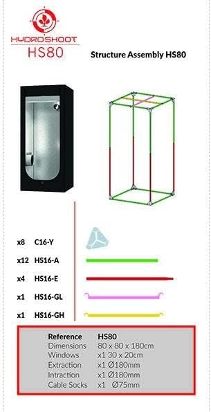 Secret Jardin Hydro Shoot 80 80x80x180 cm Growbox HS80 Grow Zelt