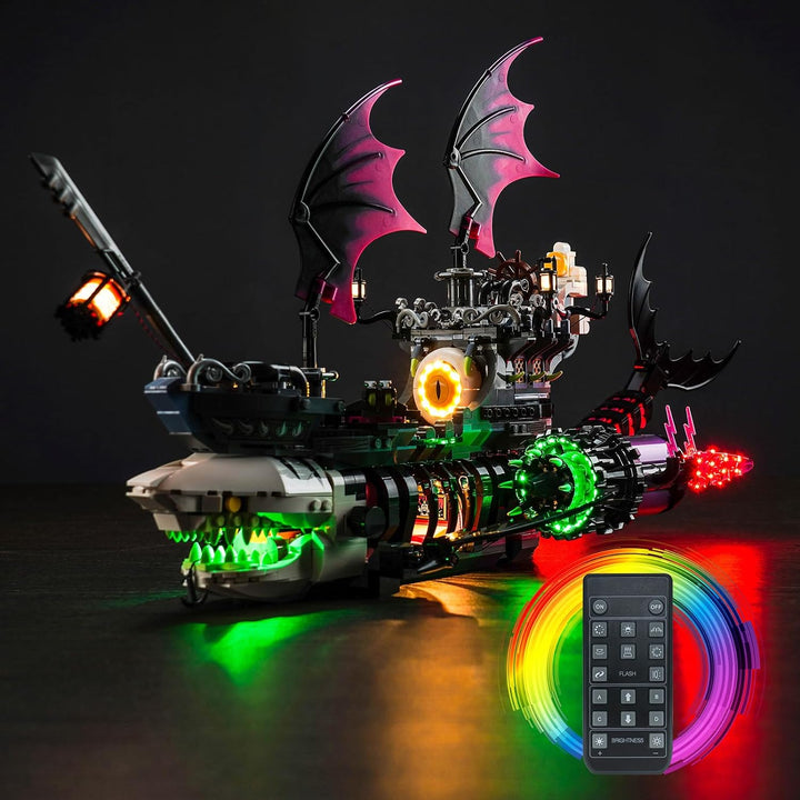 Fernbedienung Licht-Kit für Lego DREAMZzz Nightmare Shark Ship 71469 (Nicht Lego), Led Beleuchtungs