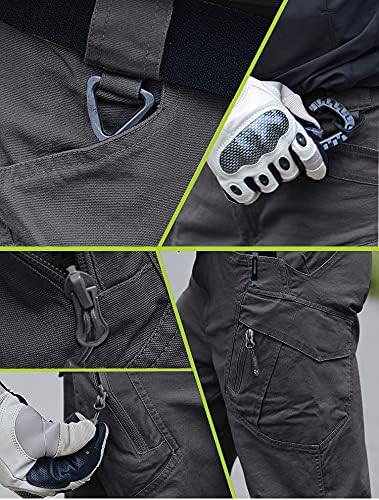 FEDTOSING Cargohose Herren Vintage Militär Tactical Hosen mit Stretch Arbeitshose Outdoor Viele Tasc