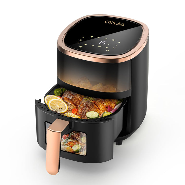 Heissluftfritteuse 6L Airfryer mit 8 Programme, Rapid Air Heisslufttechnologie, Touchscreen, Sichtfe