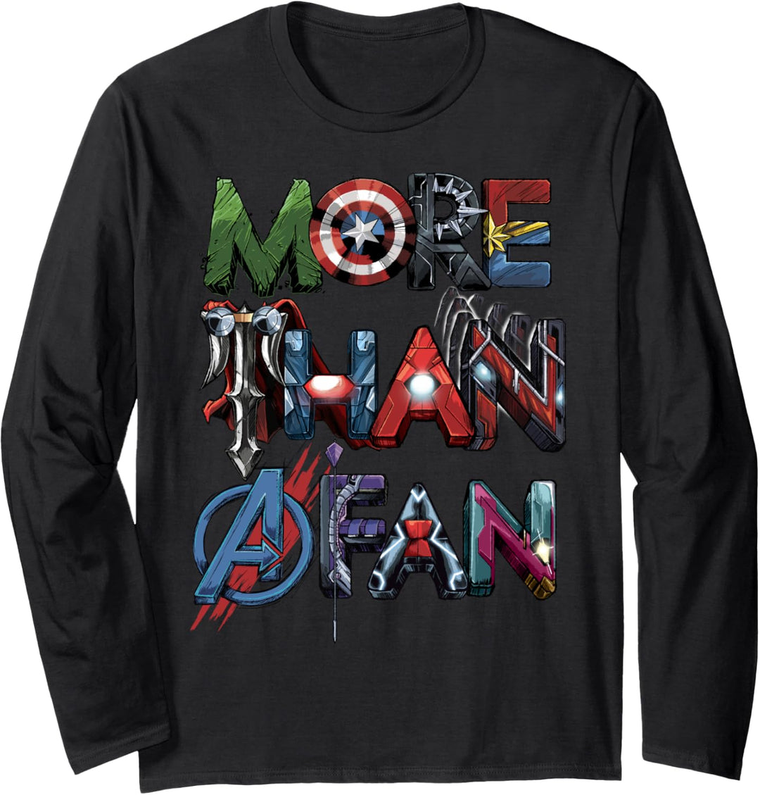 Marvel Avengers More Than A Fan Symbols Langarmshirt