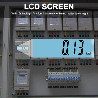 KETOTEK 3 Phasen Stromzähler AC Ampere Volt Leistung Energiemonitor Top Hat Din Rail Bidirektionaler