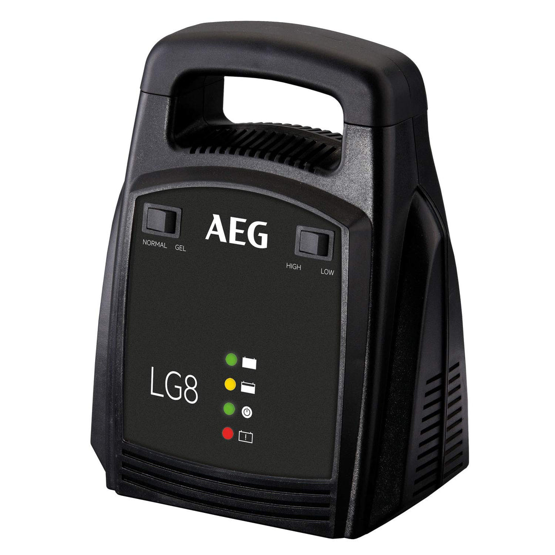AEG Automotive 10273 Batterieladegerät, 12 V, 8 Amp, LED Anzeige, Erhaltungsladegerät Batterieladege