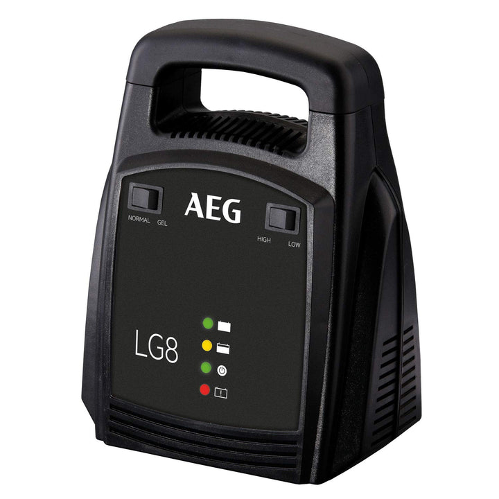 AEG Automotive 10273 Batterieladegerät, 12 V, 8 Amp, LED Anzeige, Erhaltungsladegerät Batterieladege