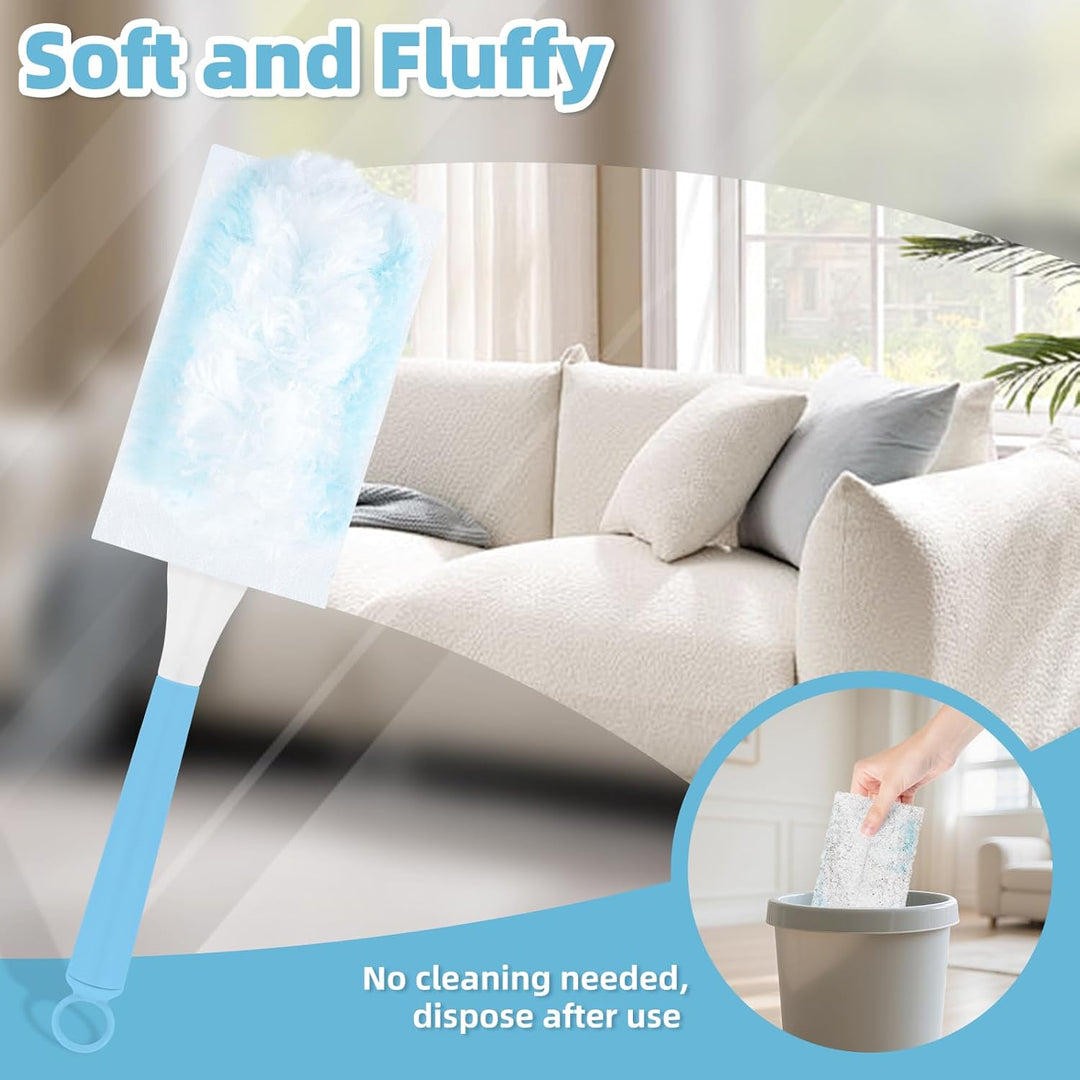 52 Stück Staubmagnet Kompatibel mit Swiffer Staubmagnet Nachfüllpack,Einweg Magnet Staubwedel für Sw