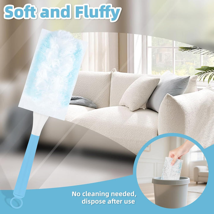 52 Stück Staubmagnet Kompatibel mit Swiffer Staubmagnet Nachfüllpack,Einweg Magnet Staubwedel für Sw