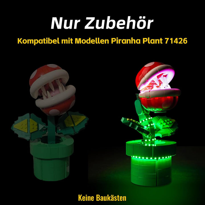 BrickBling Led Licht Set für Lego 71426 Piranha Plant (Kein Lego), Dekorationsbeleuchtungsset für Le