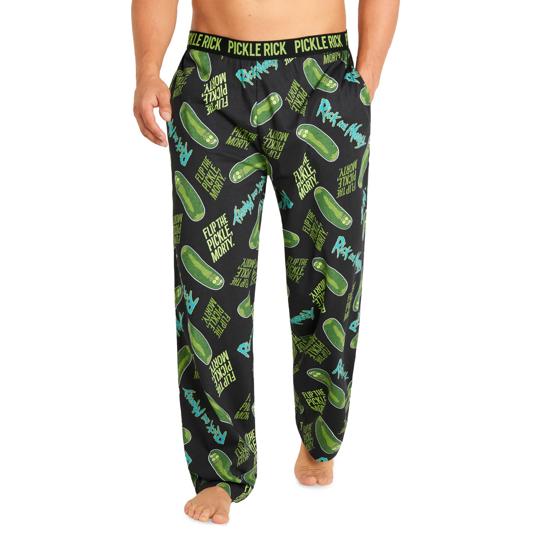 RICK AND MORTY Herren-Schlafanzughosen - Weihnachts Pyjamahosen für Herren - Schlafhose Herren Lang