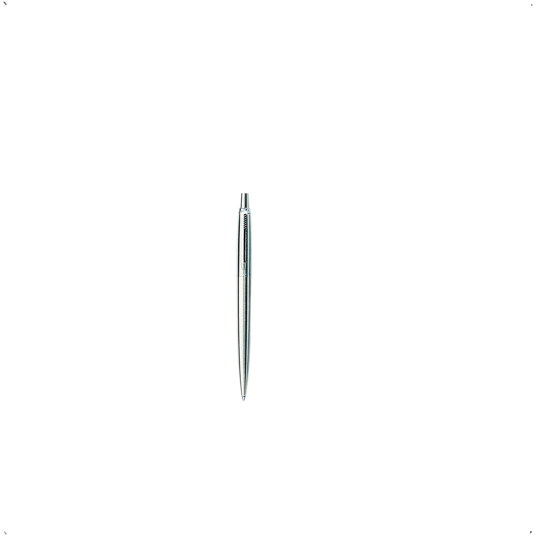 Parker 1870803 Jotter Kugelschreiber (edelstahl mit Chromeinfassung, blaue Tinte, Blisterpackung) Ed