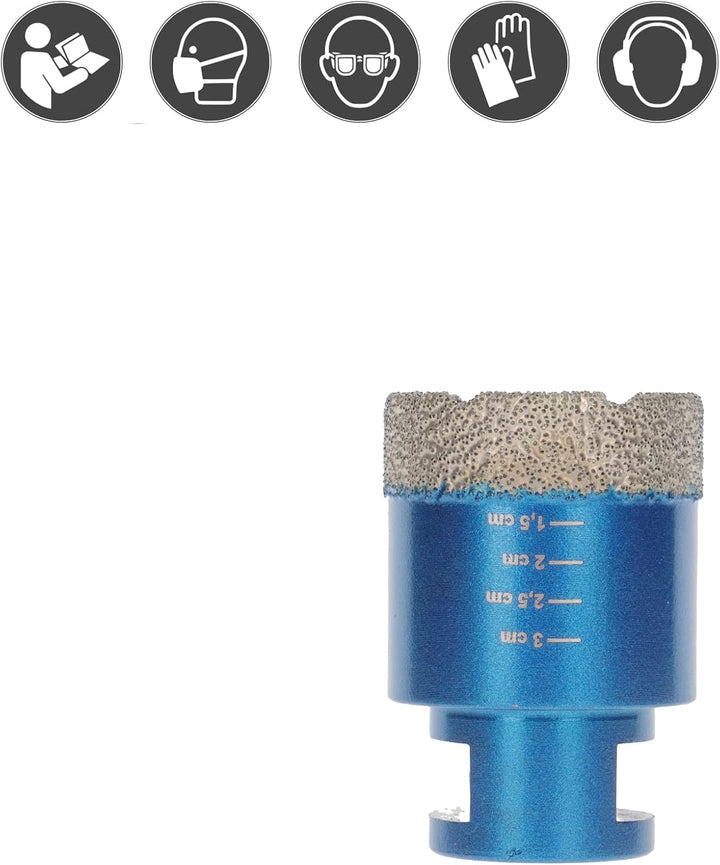 PRODIAMANT Diamant Fliesenbohrer 42mm x M14 trockenbohren in Fliese, Feinsteinzeug, Keramik, Naturst