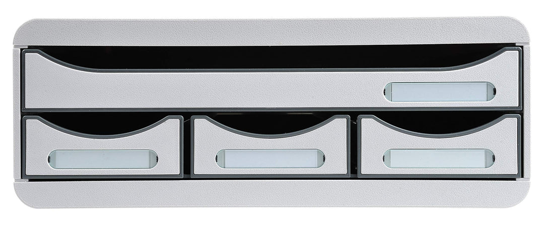 Exacompta 319740D Toolbox Office mit 4 Schubladen aus Kunststoff zur Aufbewahrung kleiner Utensilien