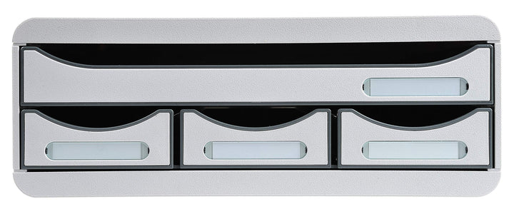 Exacompta 319740D Toolbox Office mit 4 Schubladen aus Kunststoff zur Aufbewahrung kleiner Utensilien